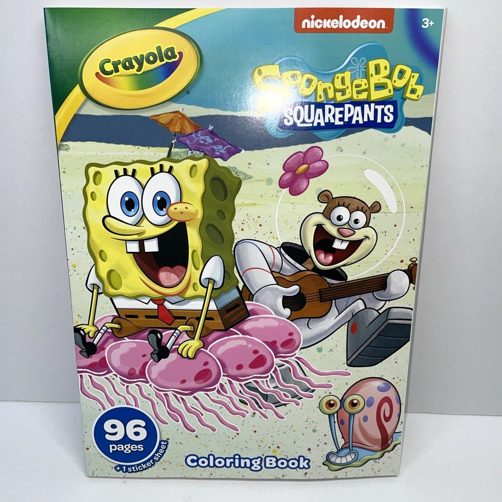 NEW Crayola SpongeBob Squarepants Coloring Book‎ with Stickers